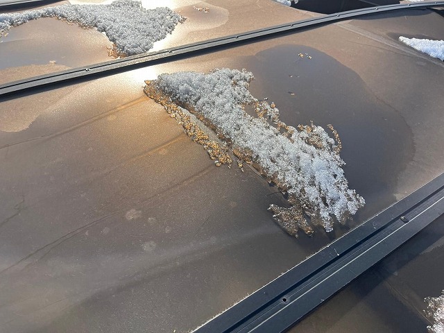 昭和町　雪害カーポート破損現調